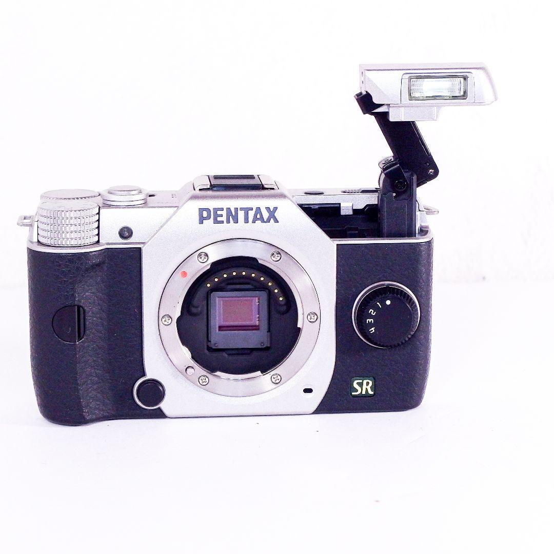 完動美品 PENTAX Q7 シルバー ダブルズームセット 元箱バッテリー充電器