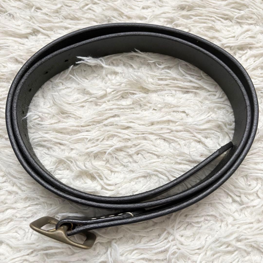 極美品　テンダーロイン　ナローT-BELT 真鍮バックル　ブラック　38