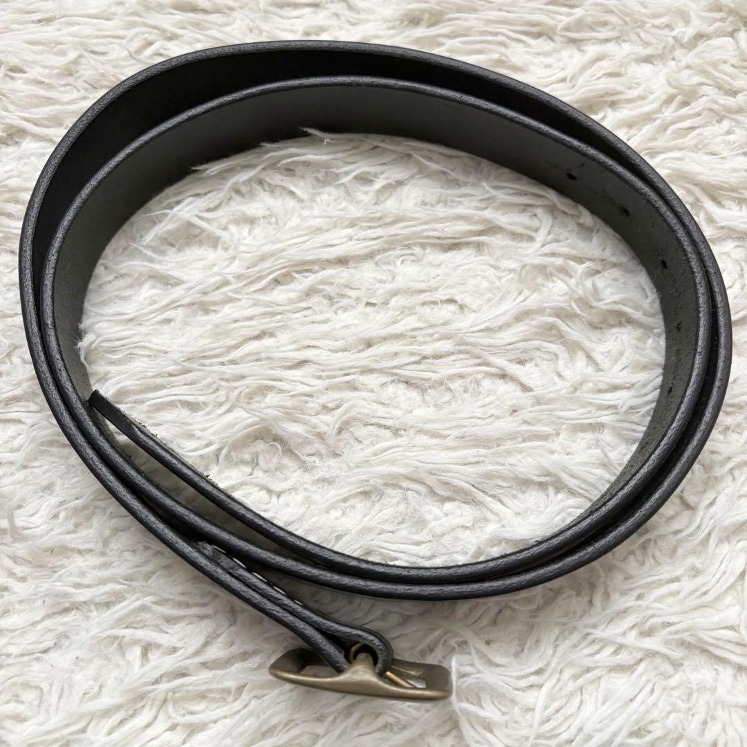 極美品　テンダーロイン　ナローT-BELT 真鍮バックル　ブラック　38