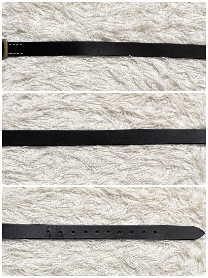 極美品　テンダーロイン　ナローT-BELT 真鍮バックル　ブラック　38