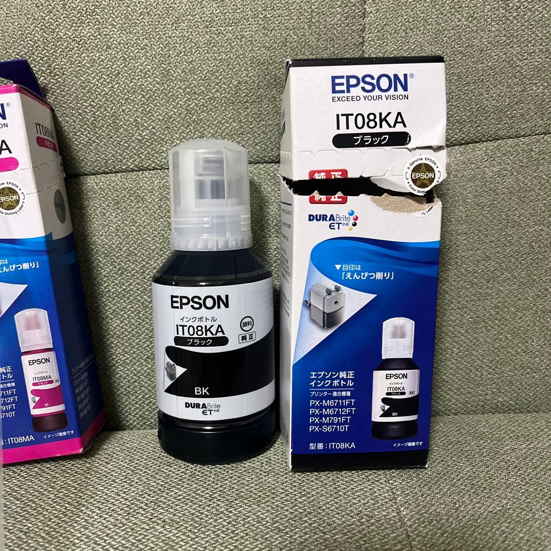 EPSON　IT08 純正インクカートリッジ　4色