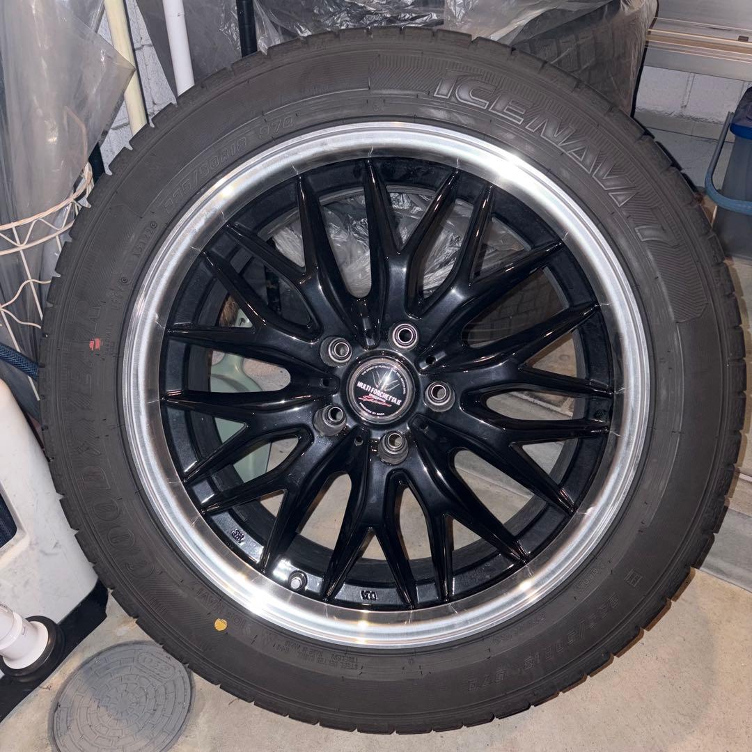 引き取り限定 235/50R 18インチ スタットレスタイヤ4本・ホイールセット