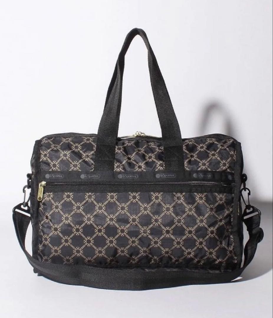 LeSportsac 　ブラック ボストンバッグ