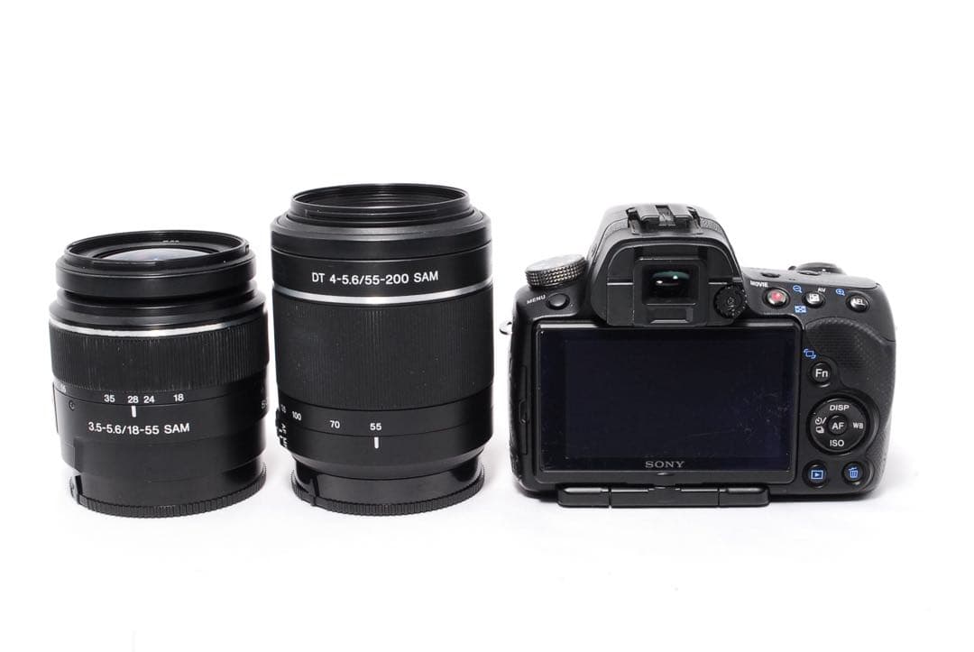 ◆すぐ使える◆SONY α55◆標準＆望遠レンズ◆一眼レフカメラ◆スマホ転送OK