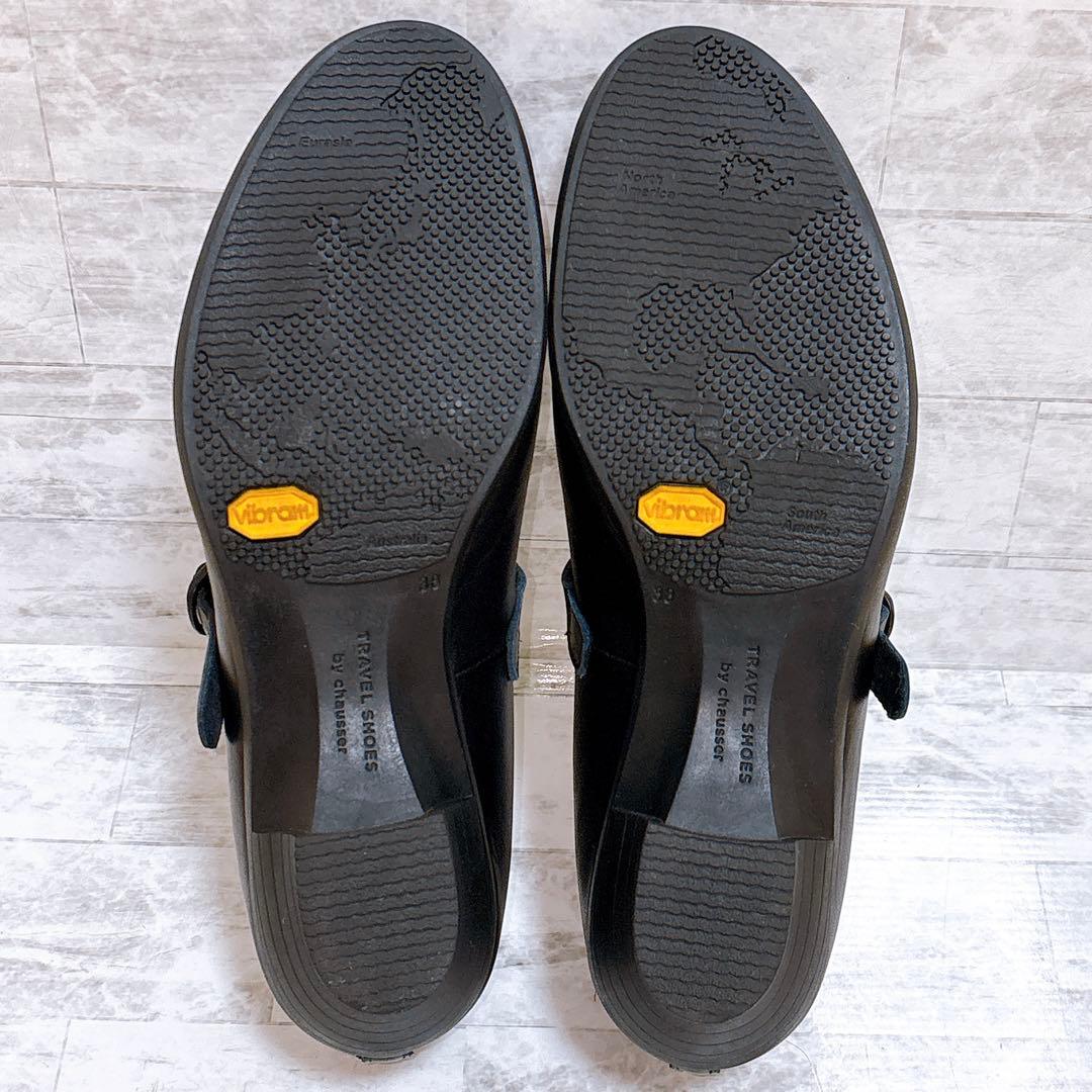 ショセ トラベルシューズ TR-006 防水 レザー ワンストラップ 24cm