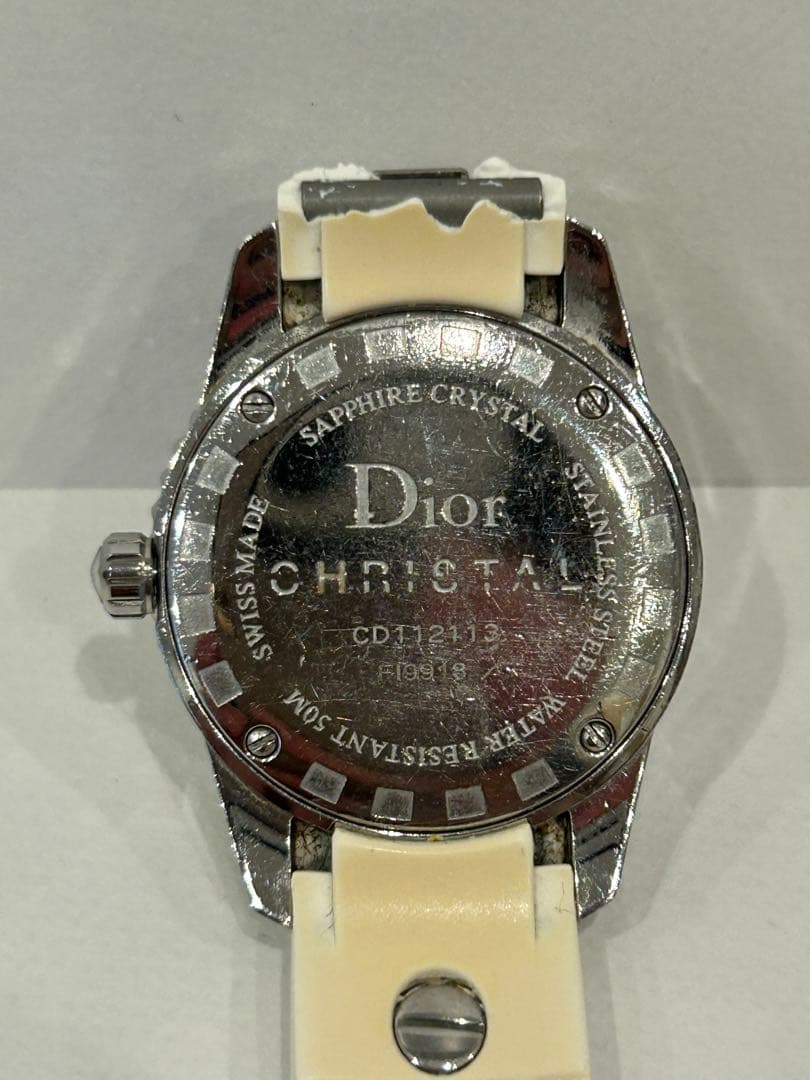 【値下げ】Dior 腕時計 クリスタルダイヤモンド ベルト切れ