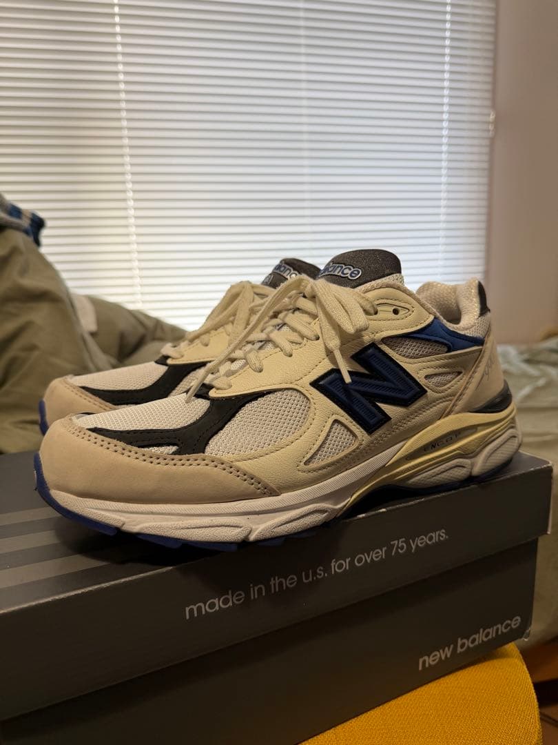 <値下げ>New Balance 990シリーズ ベージュ/ネイビー