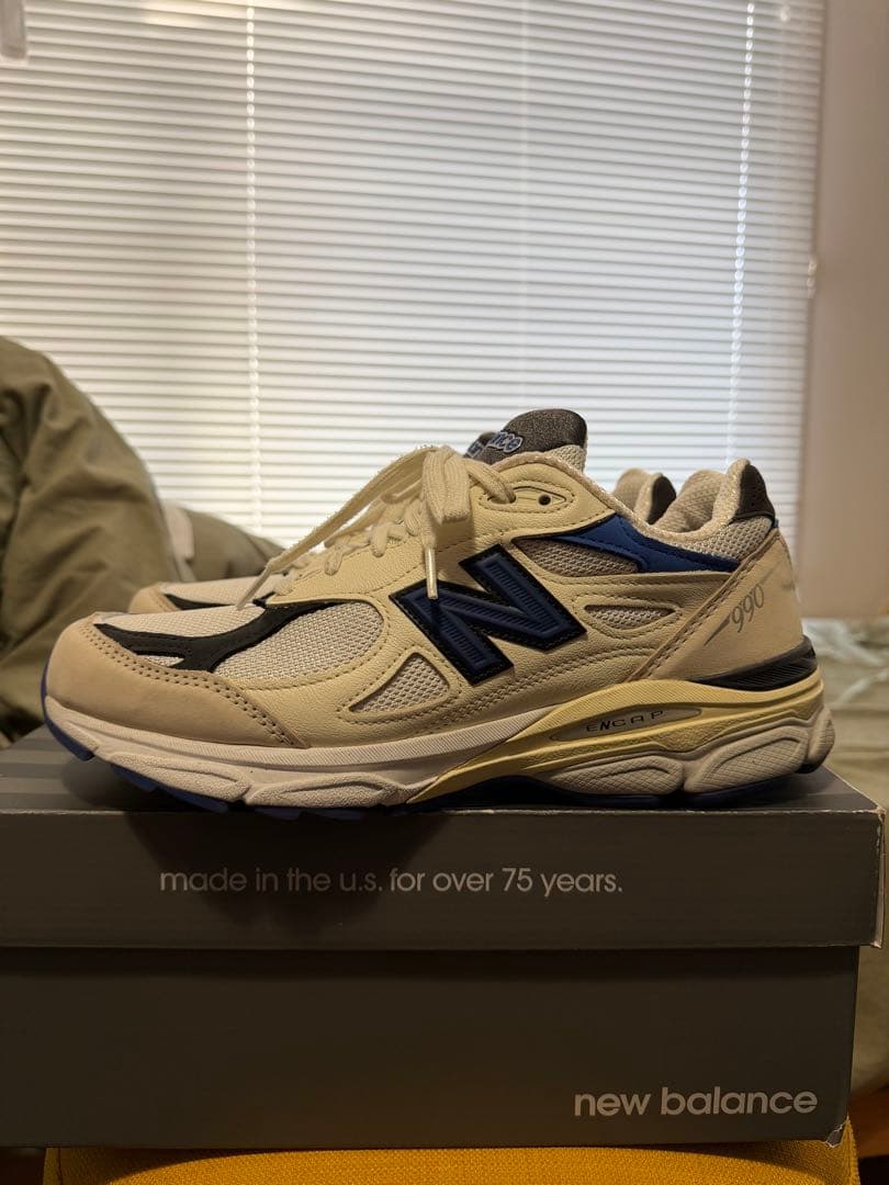 <値下げ>New Balance 990シリーズ ベージュ/ネイビー