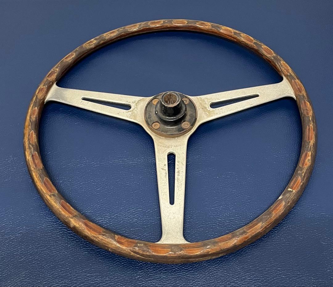 【希少・当時物】HONDA旧車ウッドステアリングFUTABAYA製 約38cm