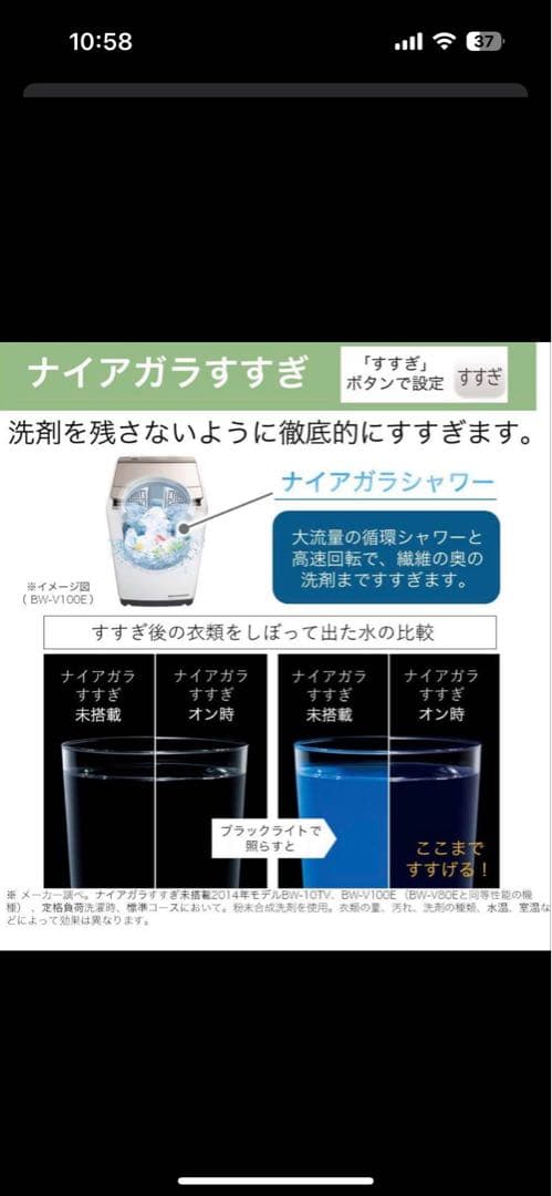 HITACHI 縦型洗濯機 BW-V80E 2019年製