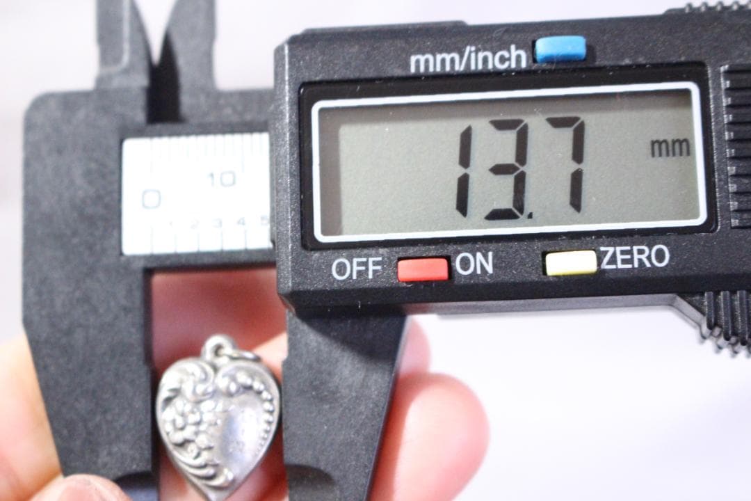 40s　スウィートハートジュエリー　WW2　シルバー　チャーム　勿忘草　波