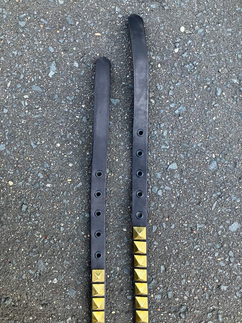 モダンパイレーツ 本革 スタッズベルト 鋲 W34 黒 金 ブラック