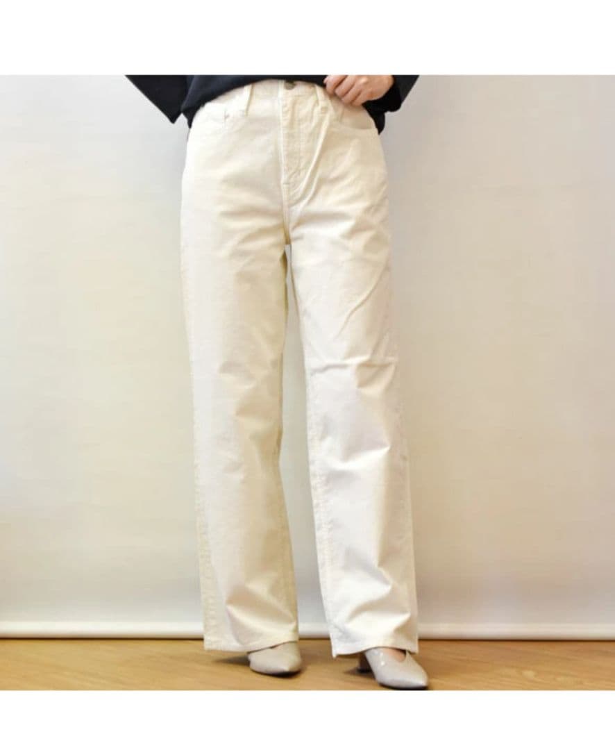 値下げ！Healthy Denimヘルシーデニムコーデュロイパンツオフホワイト
