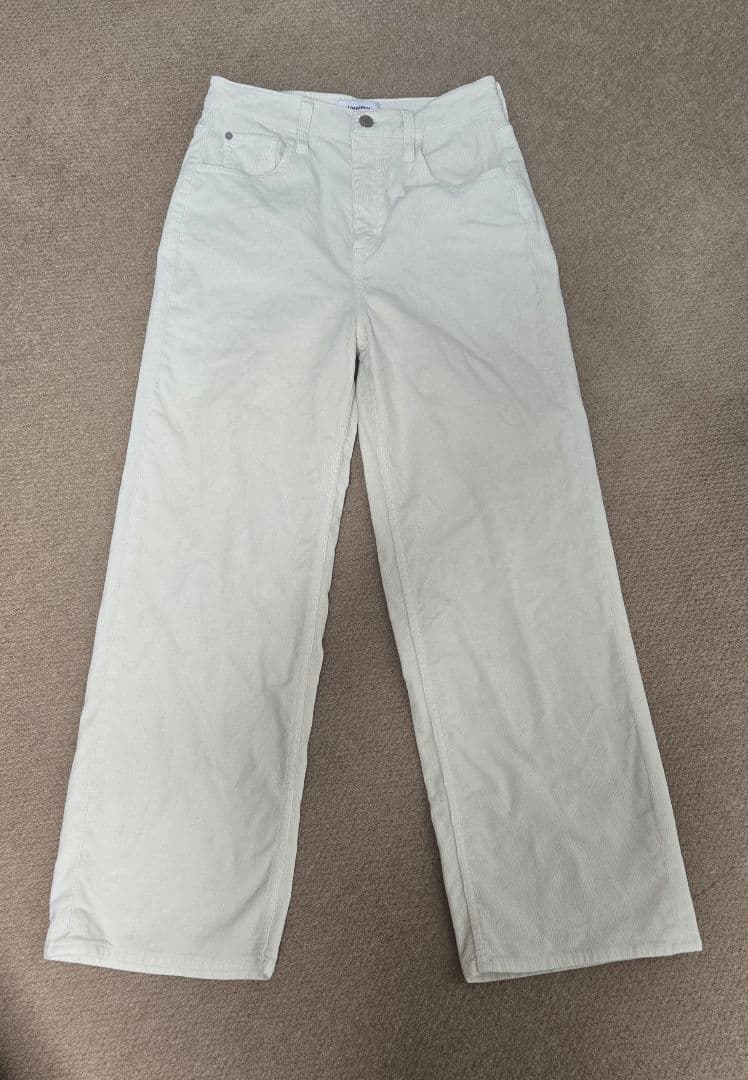 値下げ！Healthy Denimヘルシーデニムコーデュロイパンツオフホワイト