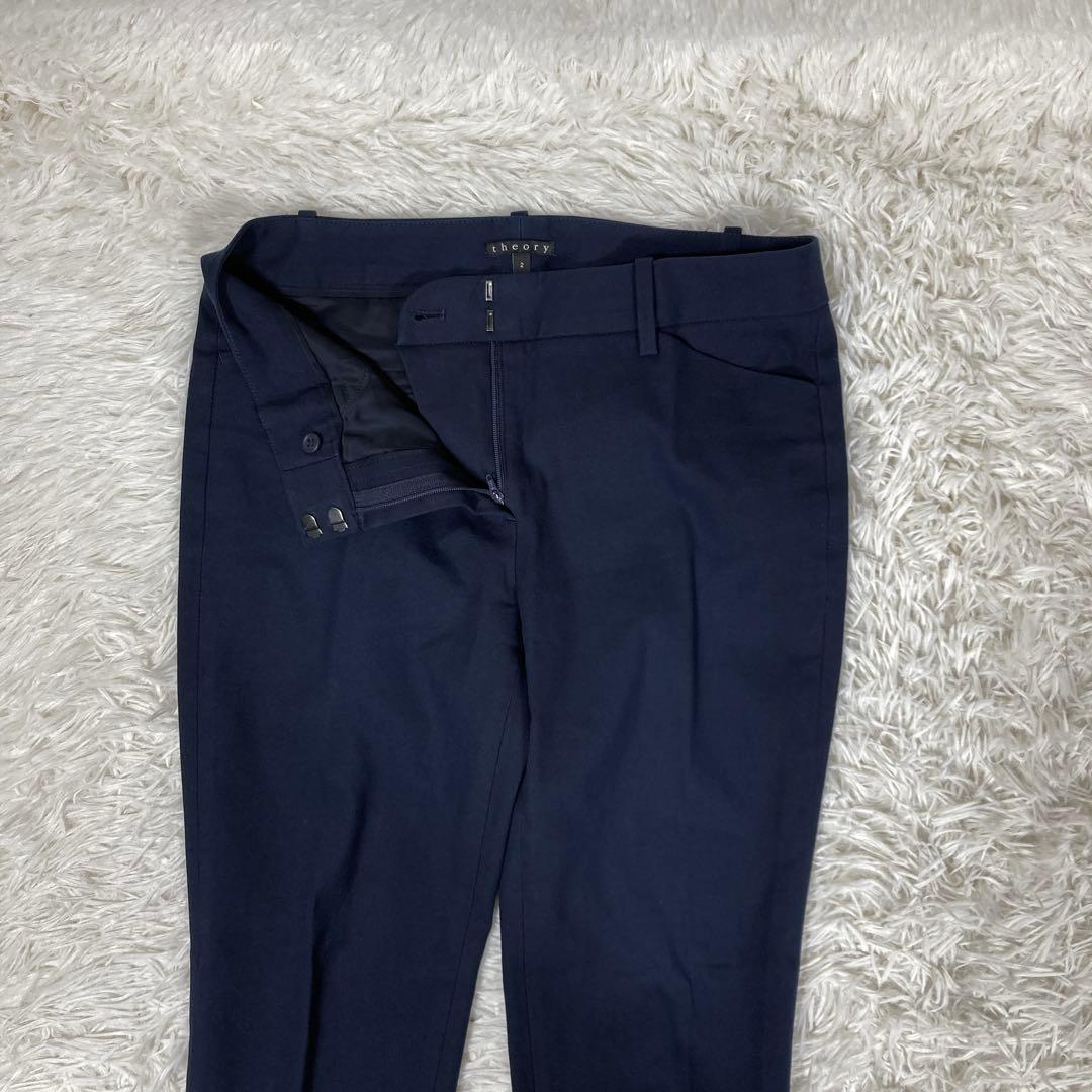 美品　セオリー　セットアップパンツ　ストレッチ　ネイビー　Mサイズ