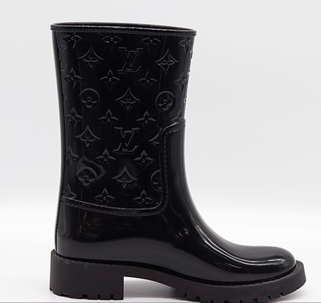 ルイヴィトン ドロップス ライン ラバー モノグラム ショートレインシューズ35