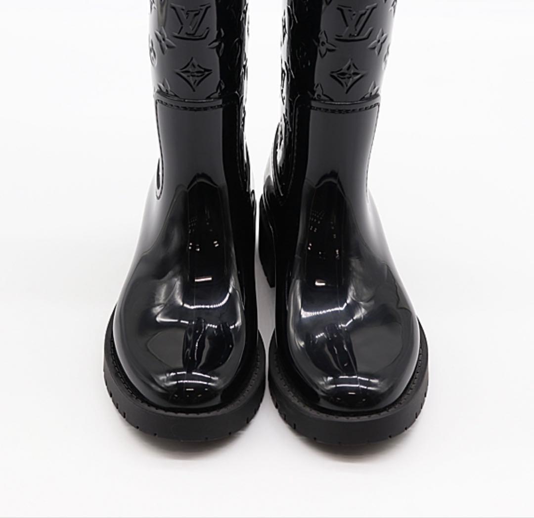 ルイヴィトン ドロップス ライン ラバー モノグラム ショートレインシューズ35