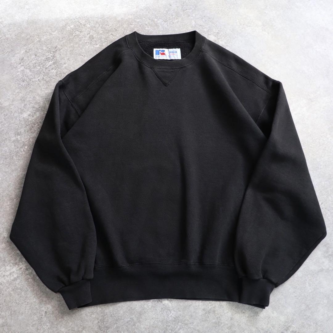 ハイコットン ブラック USA製 90s Russellラッセル スウェットL