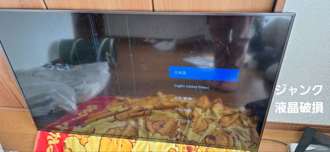 ⚠️ジャンク品⚠️sony 液晶テレビ KJ-49X8500G 液晶割れあり