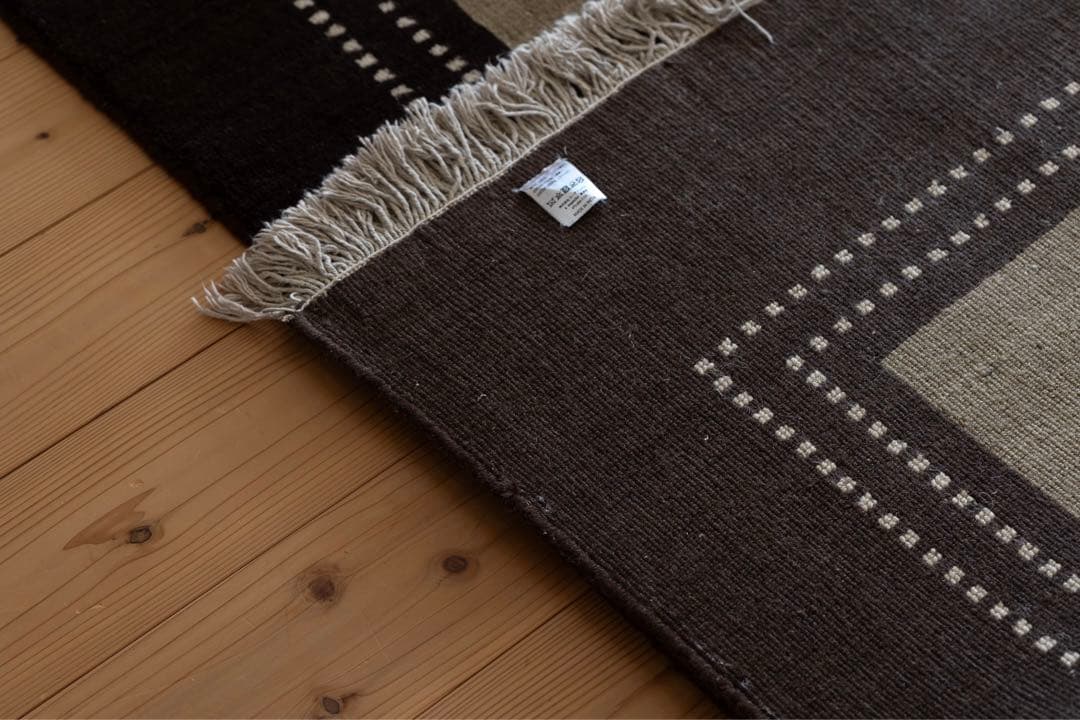 【美品】ギャッベ 150×200 a.depecheオリジナル ウール ラグ