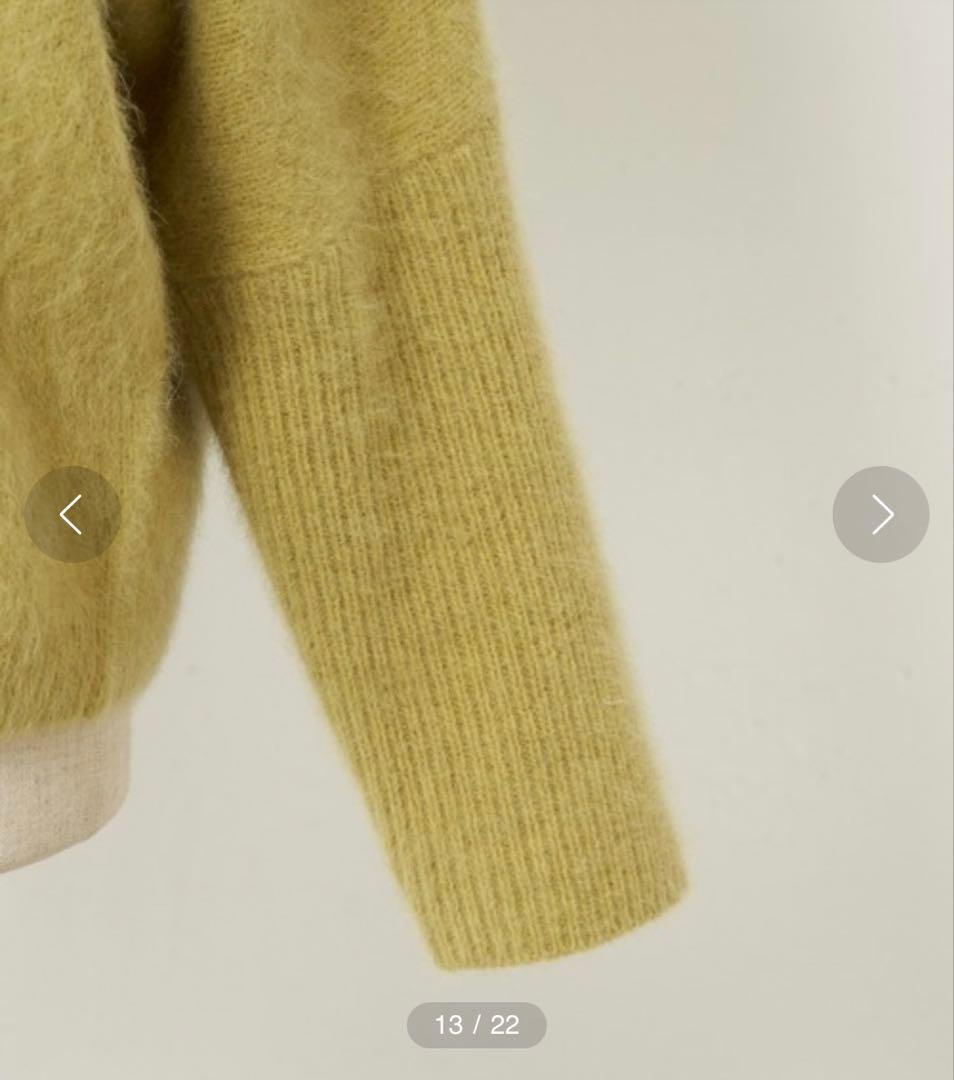 新品　ビアズリー BEARDSLEY FOXウールドルマンニット 黄色イエロー