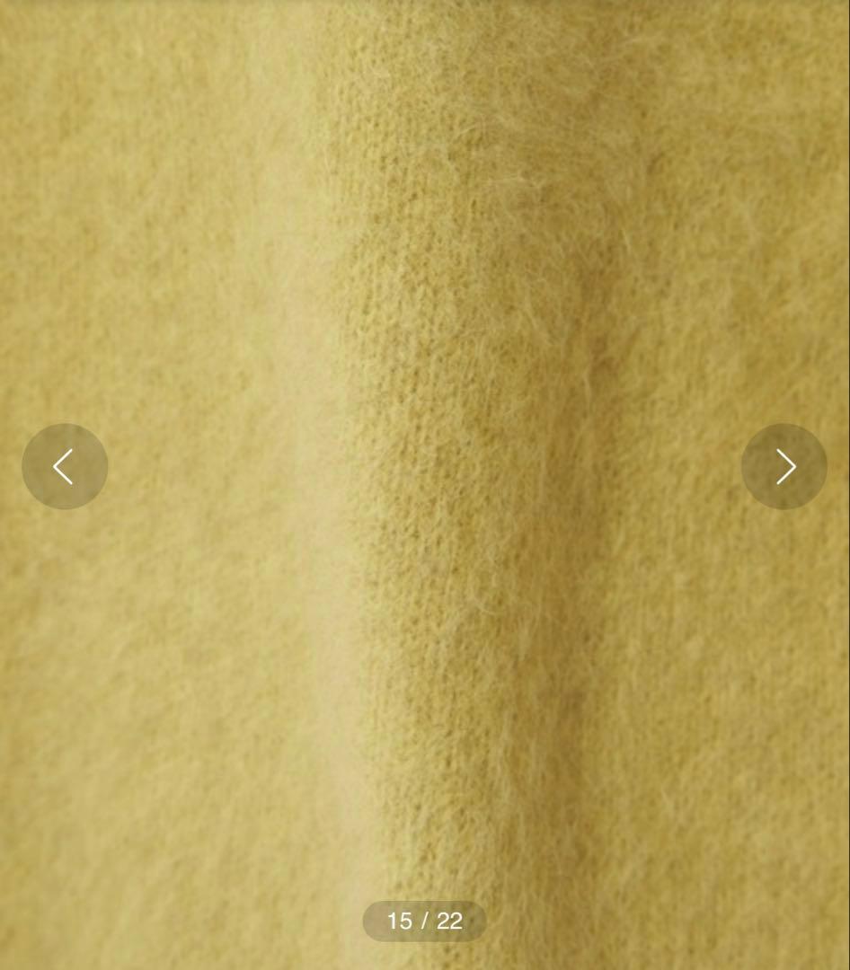 新品　ビアズリー BEARDSLEY FOXウールドルマンニット 黄色イエロー