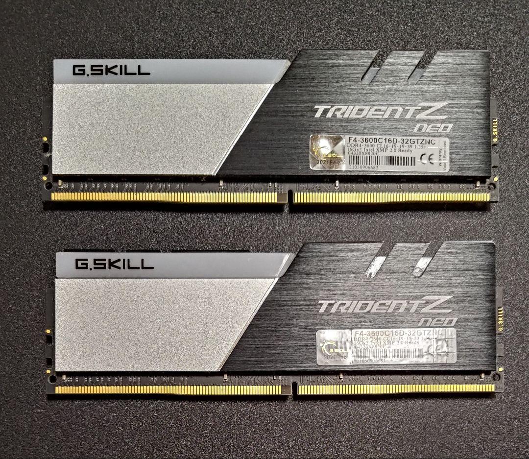 メモリー G.Skill DDR4 TRIDENT Z NEO 32gb