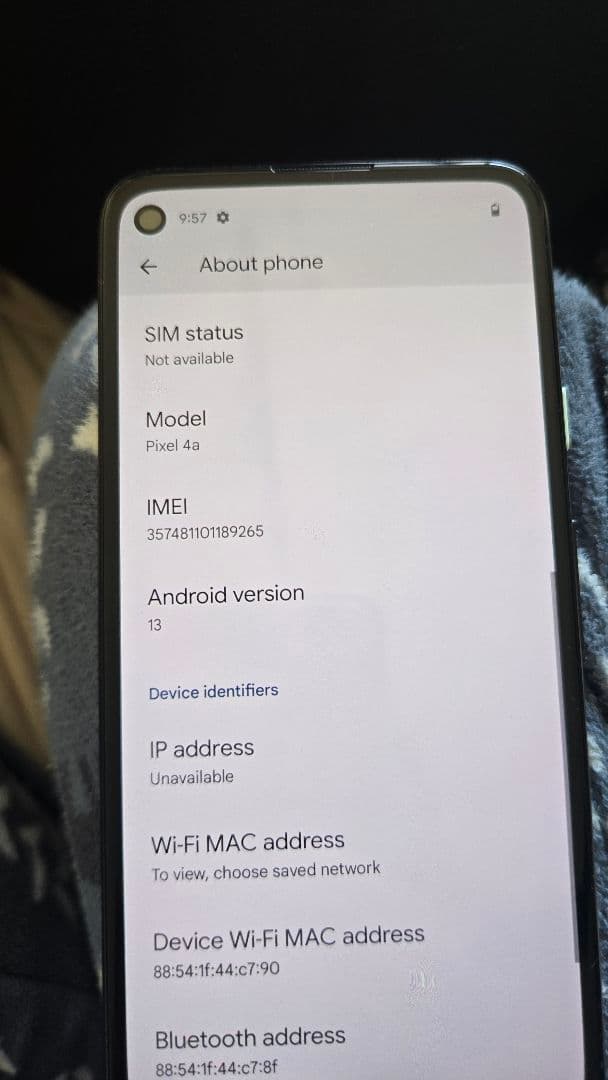 Google Pixel 4a ブラック 本体128gb simフリー