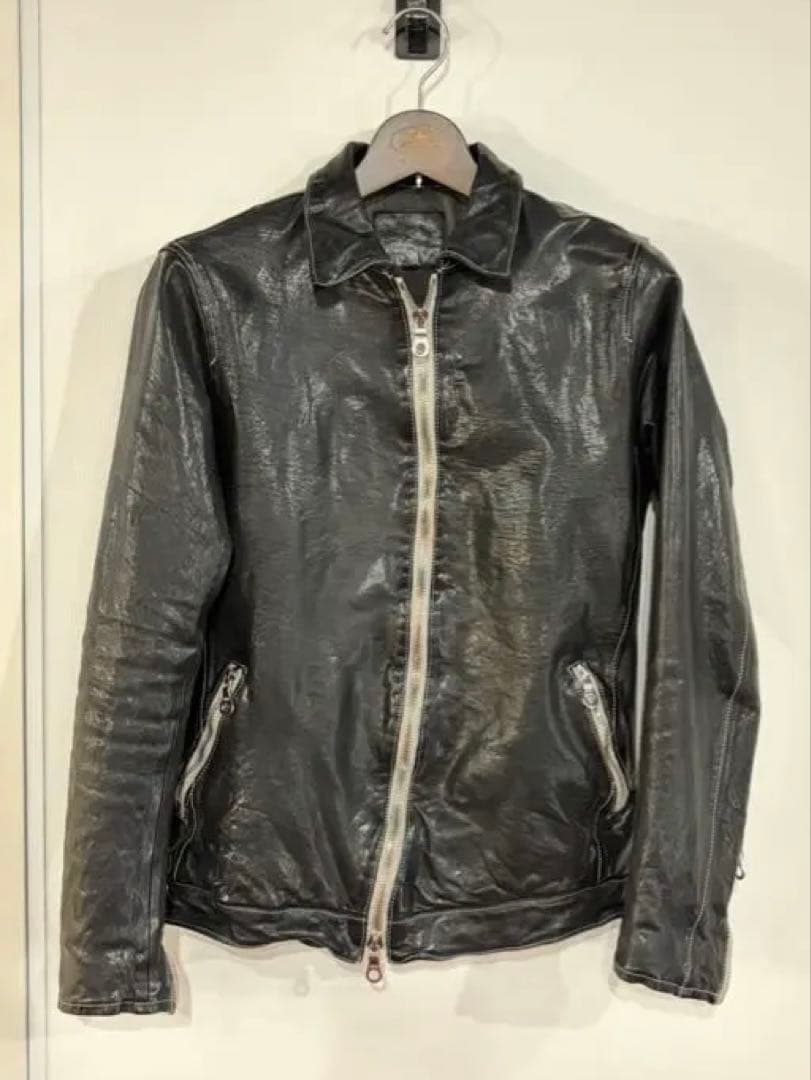 BACKLASH★ポーランドショルダー★襟付きシングルライダース★美品