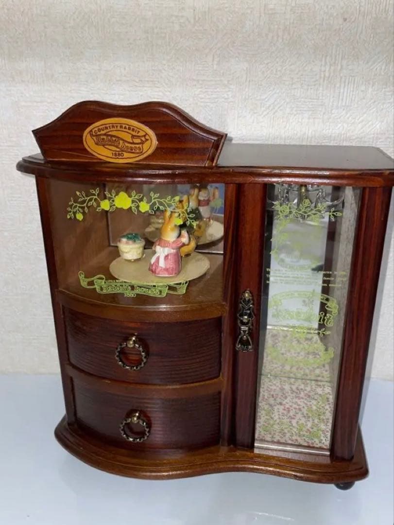 ラビットハウス　オルゴール　宝石箱　ジュエリーボックス アンティーク　昭和レトロ