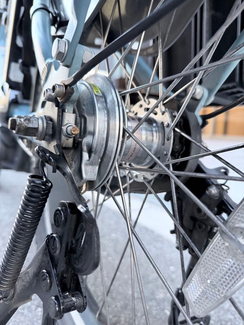 大阪府　子供乗せ　ヤマハ　電動アシスト自転車 チャイルドシート付き 青