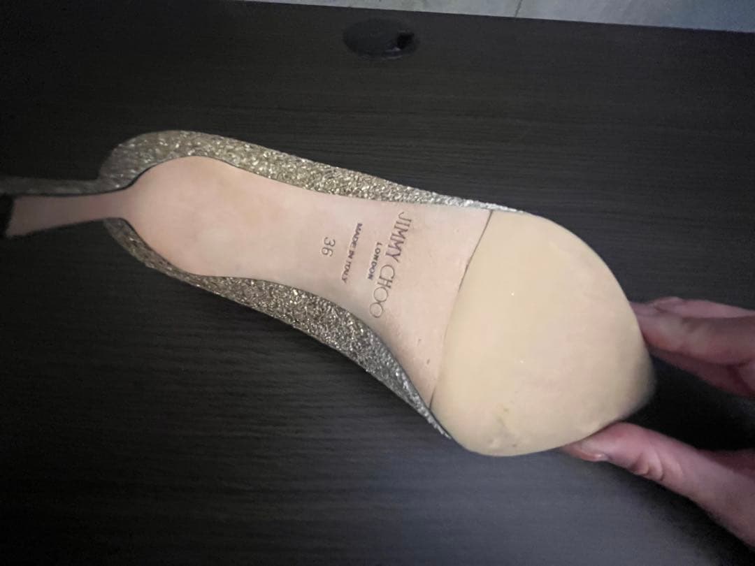 【期間限定】JIMMY CHOOグリッターハイヒール 36サイズ　ジミーチュウ