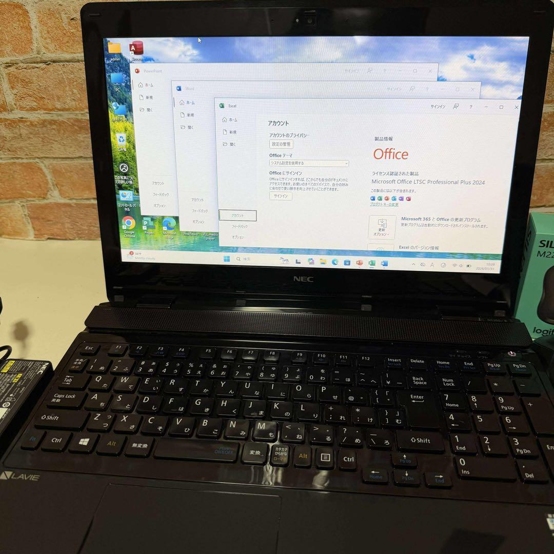 NECノートPC BRUーRE SSD Windows11 Pro オフィス付き
