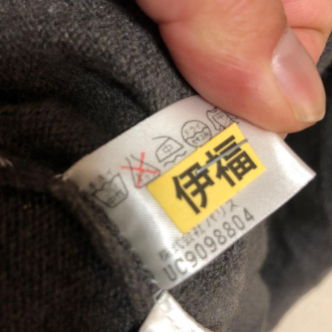 カシミア100％MONSIEUR PARIS グレー ニットセーター XLサイズ