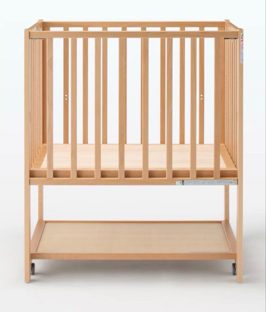 【美品】無印良品 ベビーベッド　【オーク材】