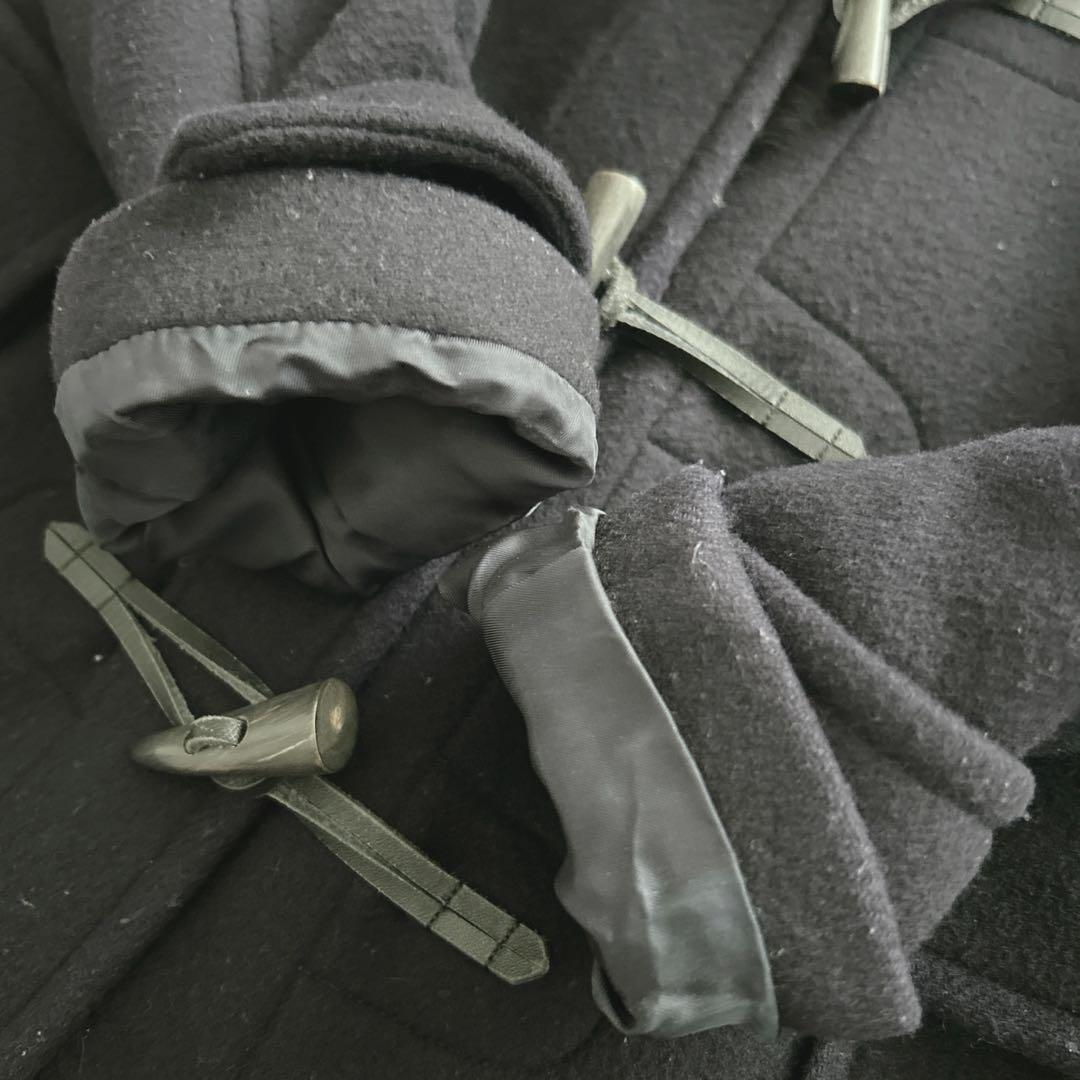 シップス★カシミヤ混　ファーダッフルコート　フォックスファー　2way ネイビー