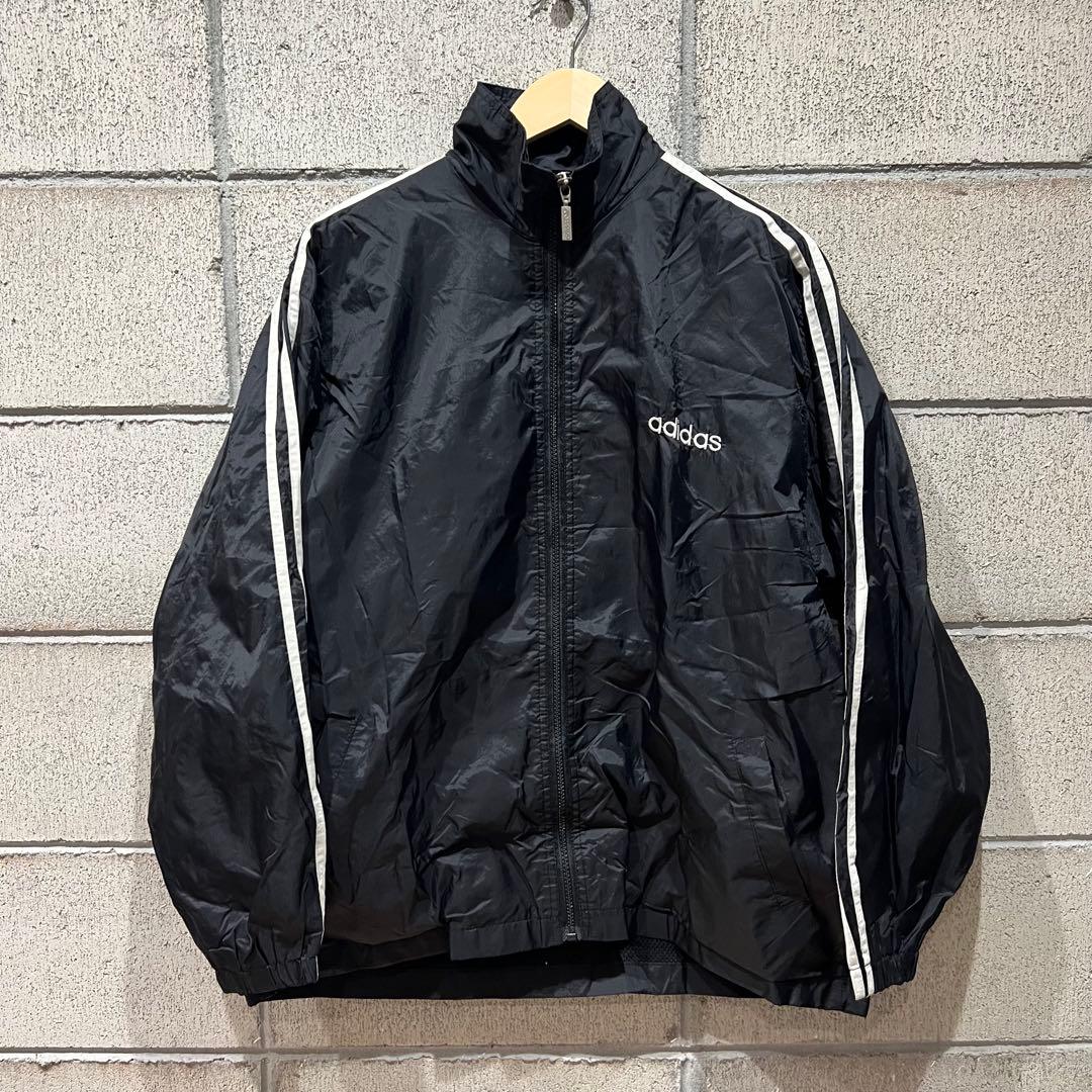 こや‼️adidas 90's ブラック ナイロンセットアップ Lサイズ