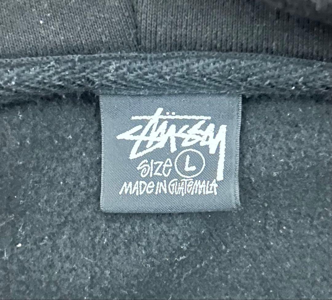 Stussy ブラック ジップパーカー Lサイズ