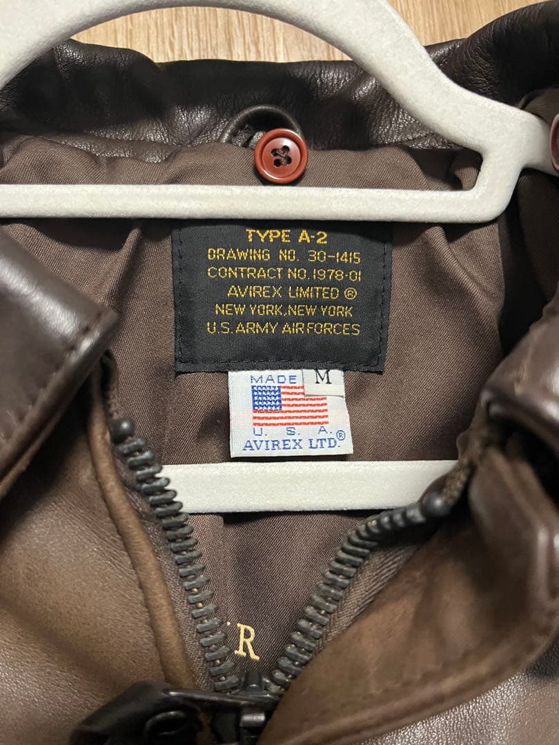 AVIREX TYPE A-2 ブラウンレザー Mサイズ