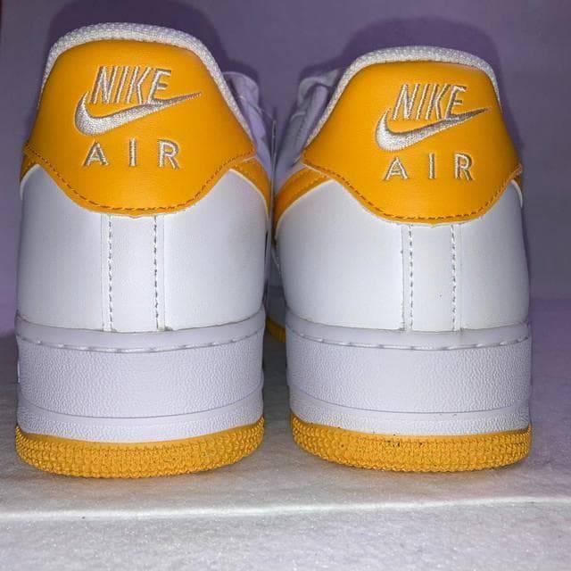 エアフォースワン ロー 白 ホワイト 黄色 イエロー 33cm 箱付き