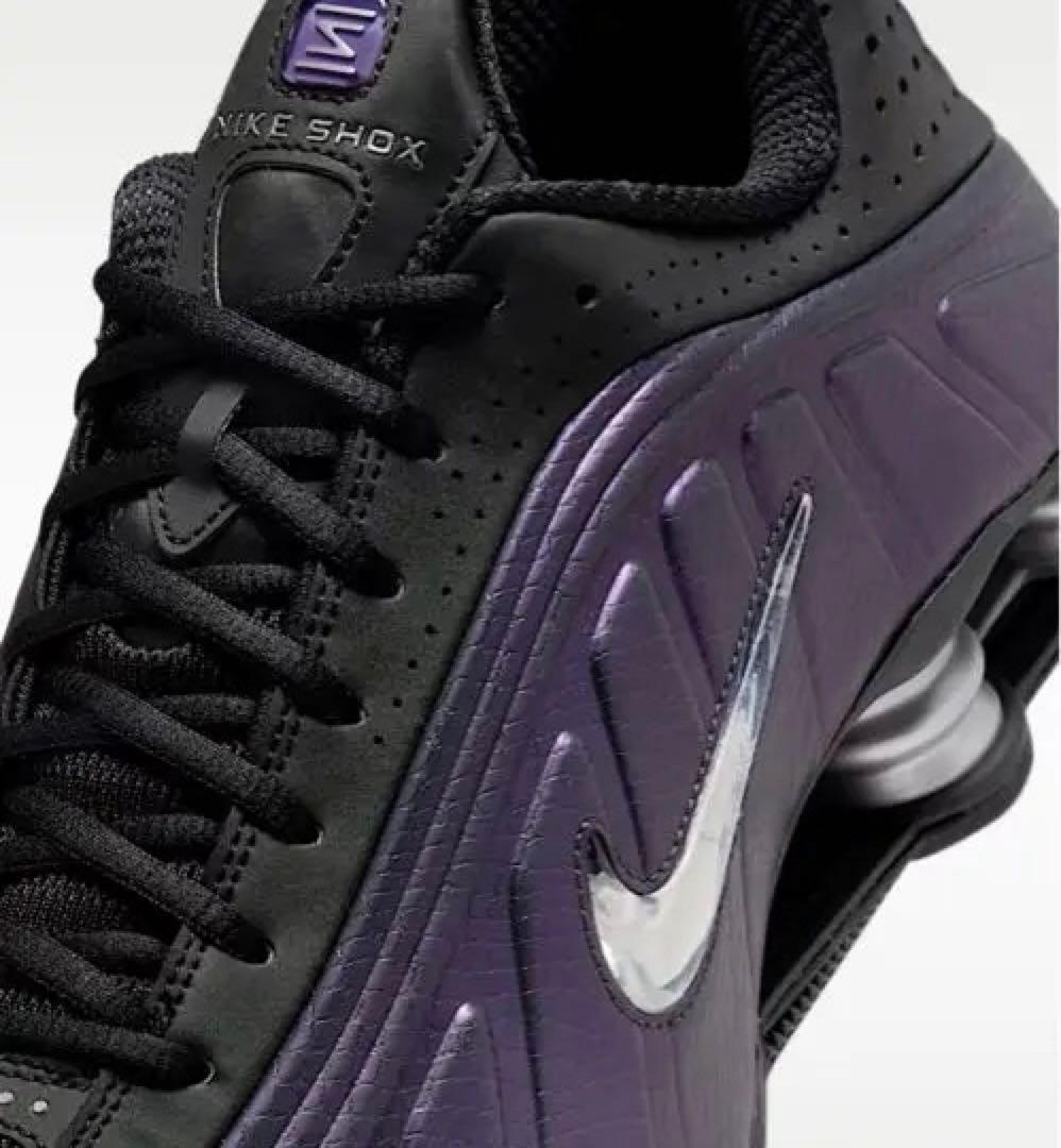 靴 Shox R4 Black llic Silver