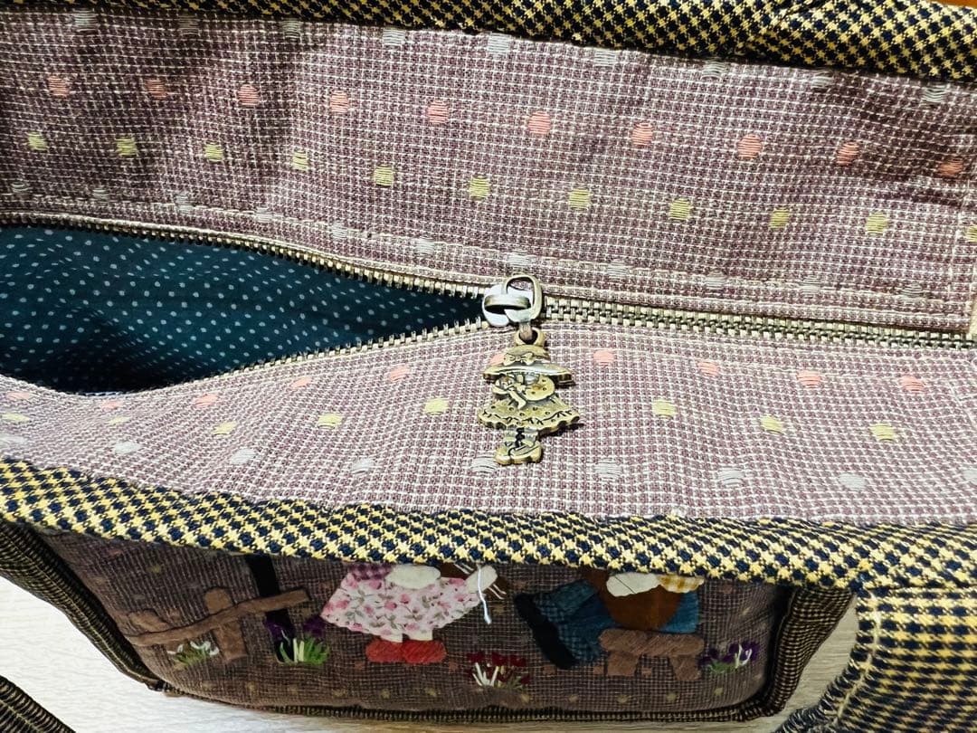 ★新作・大★音楽スーちゃん＆ビリーくん★ハンドメイド　トートバッグ　パッチワーク