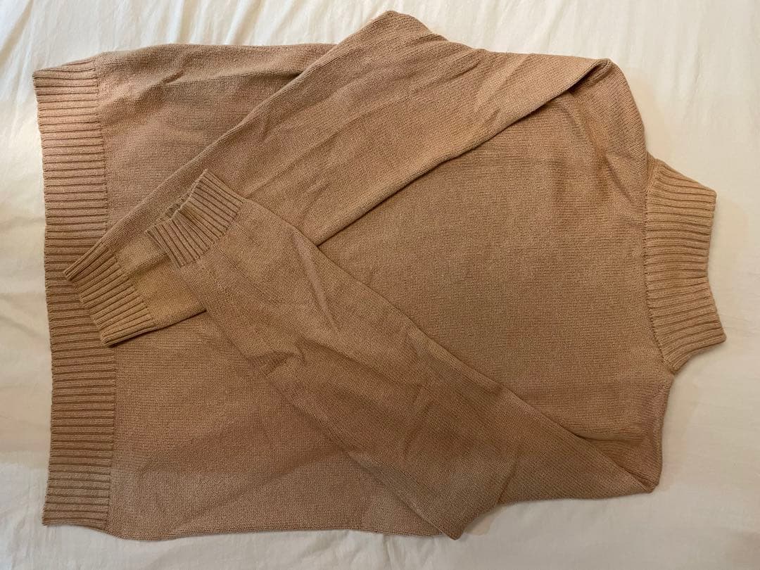 古着　ポロ　ラルフローレン　刺繍ロゴハーフジップ ニットセーター