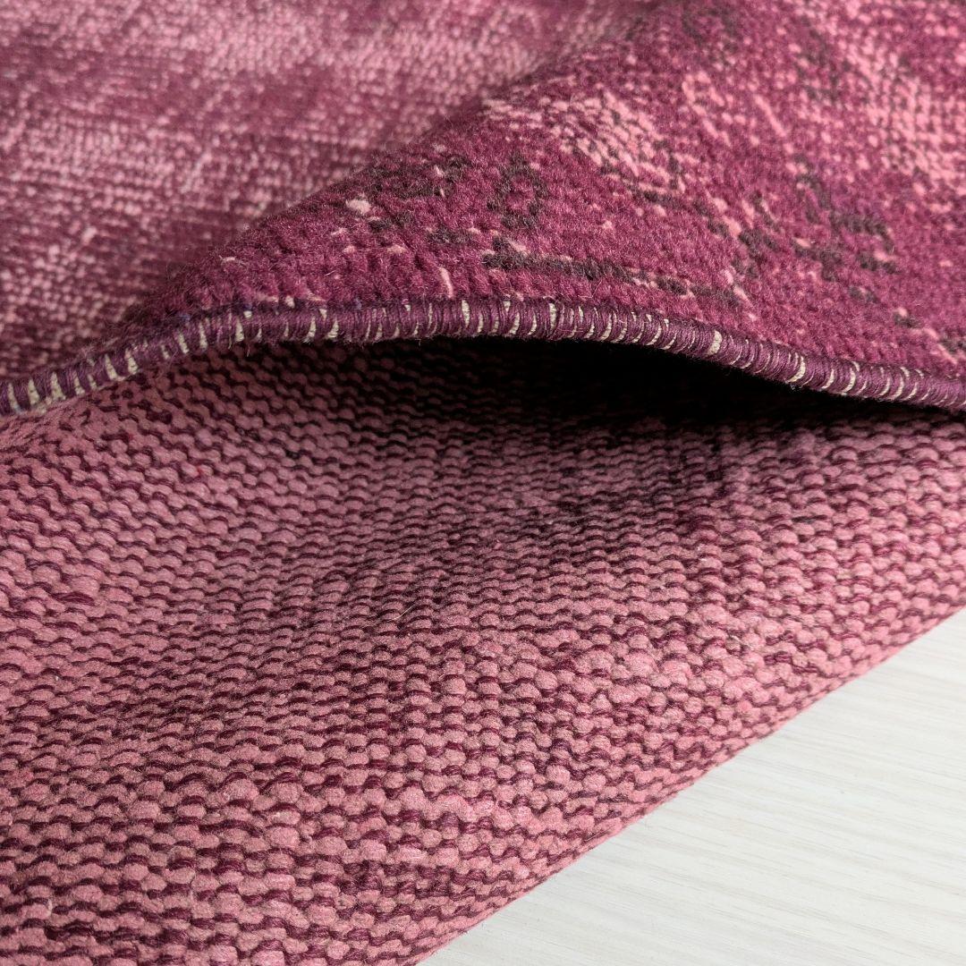 88×170 ワインレッドオーバーダイワンカラー　トルコヴィンテージラグ