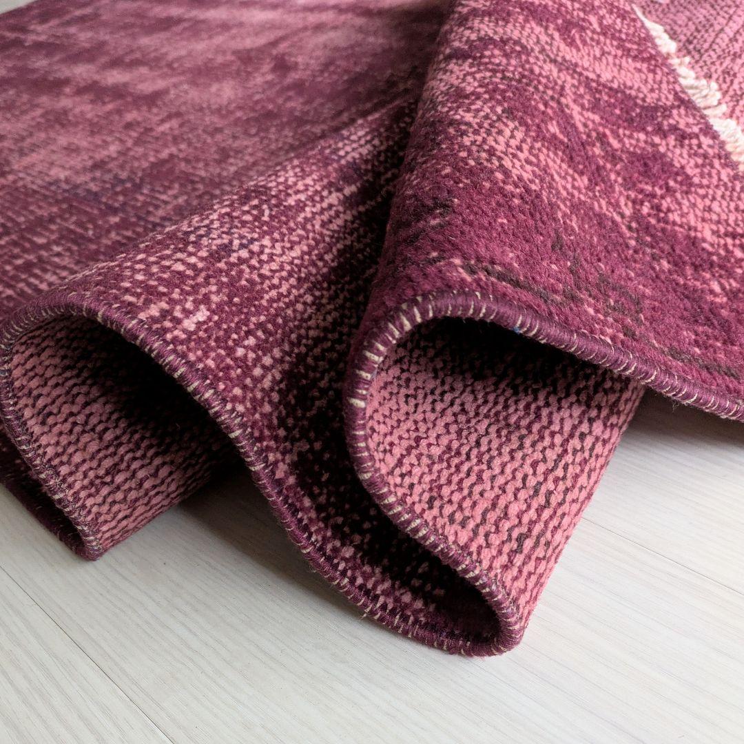 88×170 ワインレッドオーバーダイワンカラー　トルコヴィンテージラグ