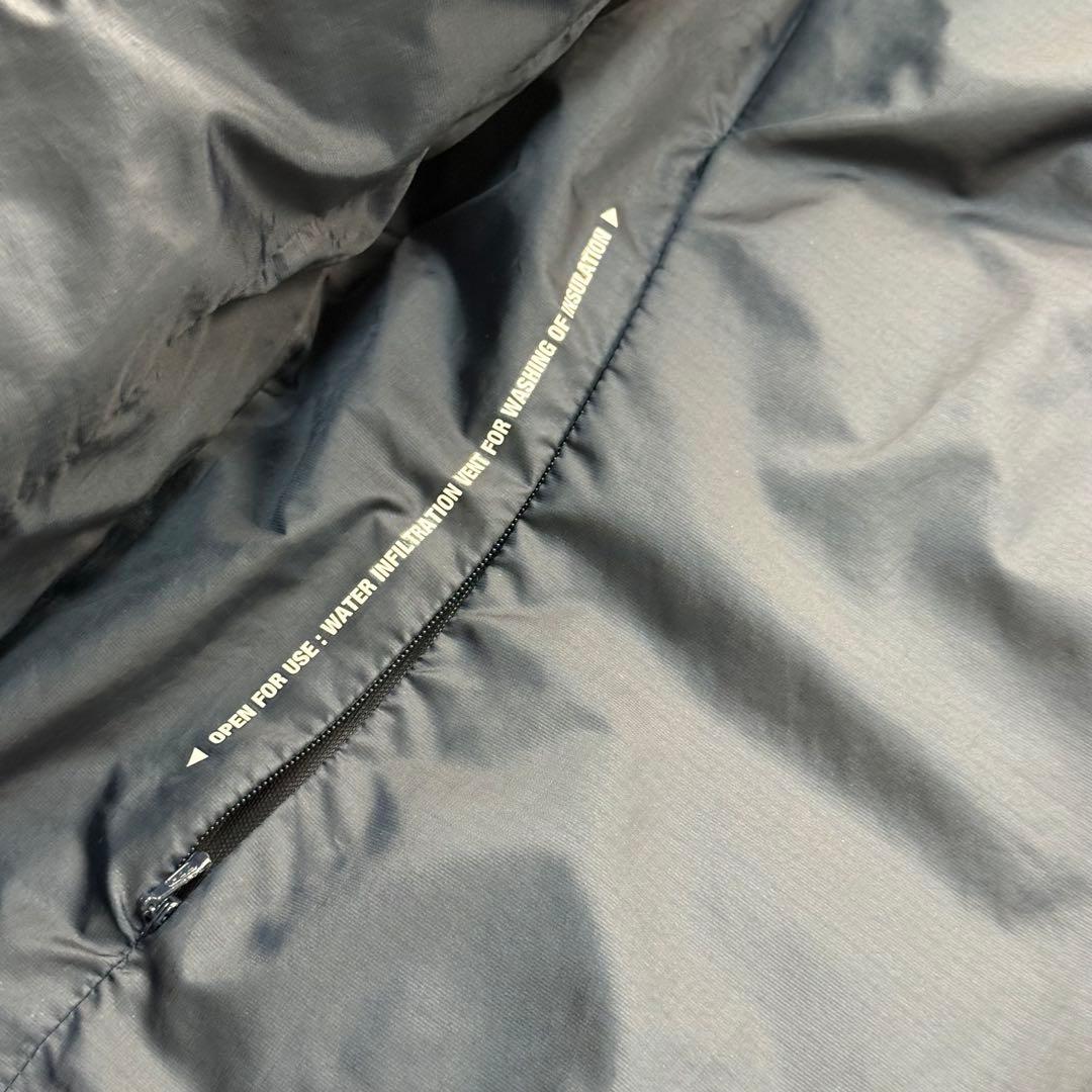 美品　水沢ダウン　デサント　ロングダウンジャケット　ネイビー　ベンチレーション有