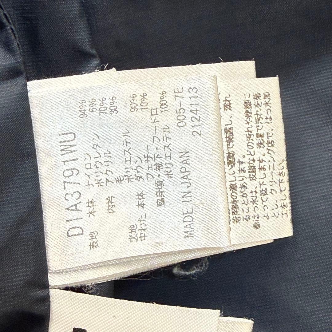 美品　水沢ダウン　デサント　ロングダウンジャケット　ネイビー　ベンチレーション有