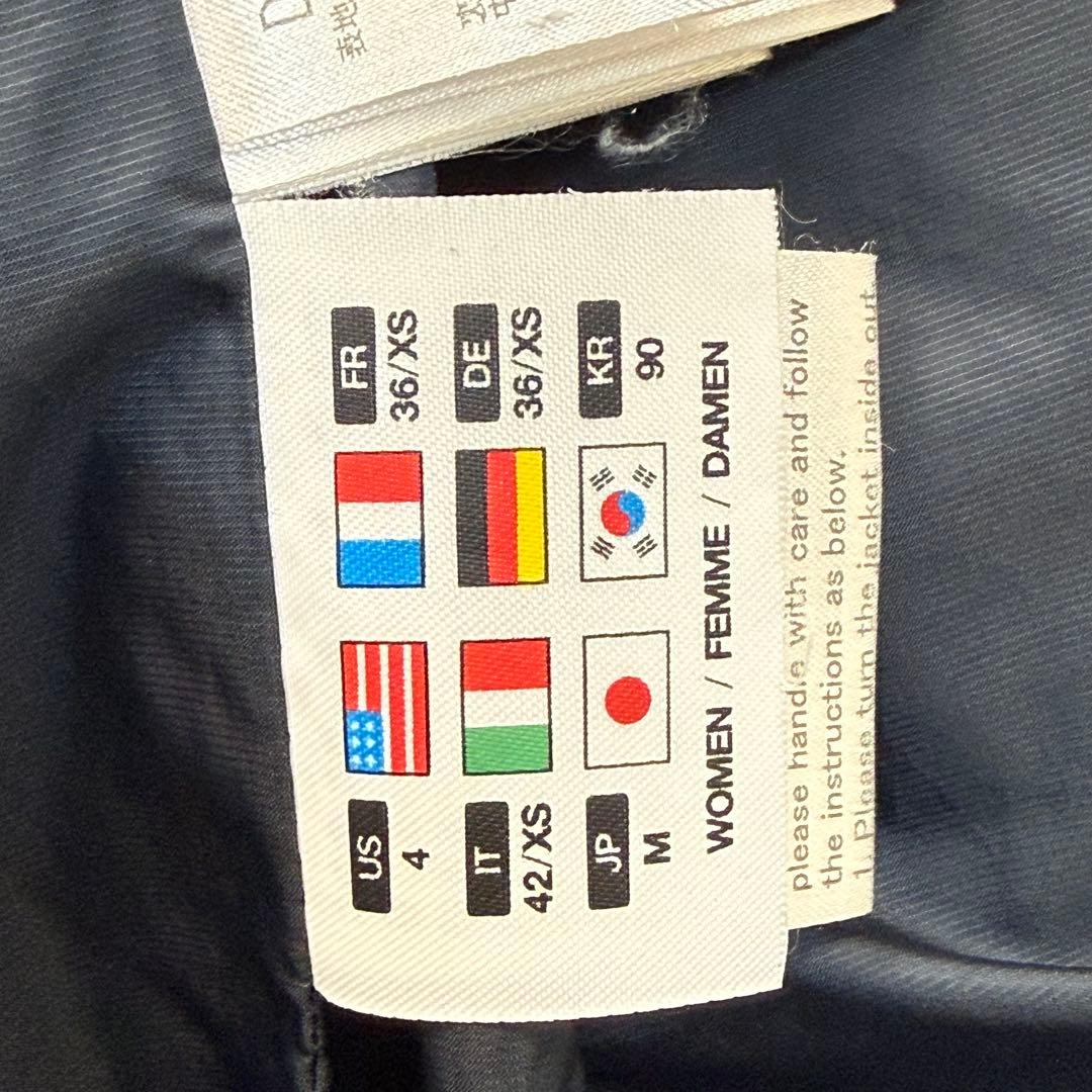 美品　水沢ダウン　デサント　ロングダウンジャケット　ネイビー　ベンチレーション有