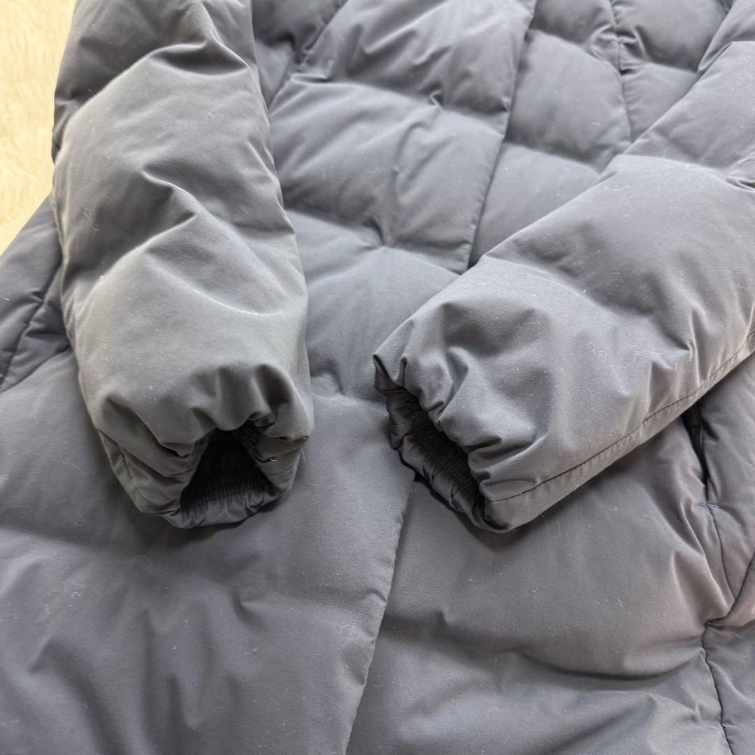 美品　水沢ダウン　デサント　ロングダウンジャケット　ネイビー　ベンチレーション有