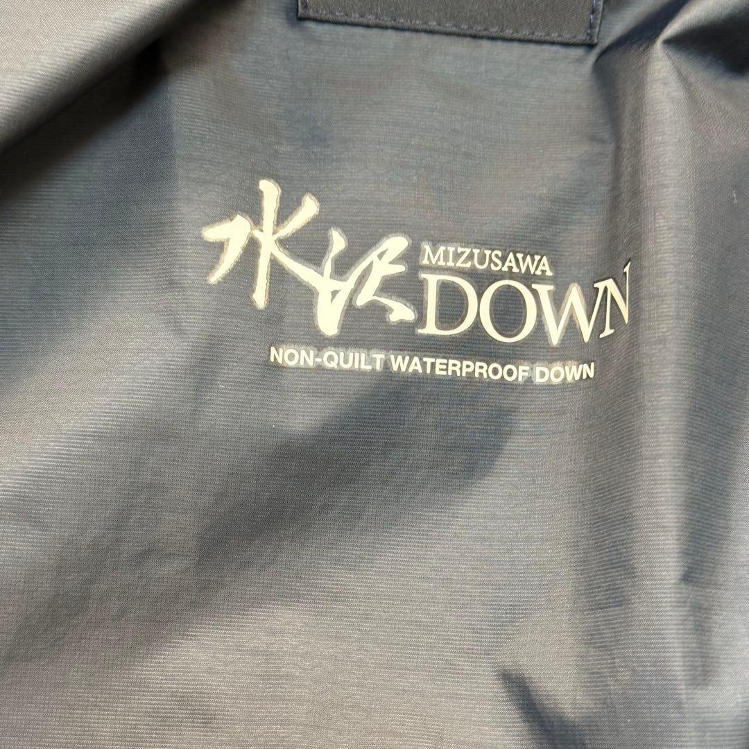 美品　水沢ダウン　デサント　ロングダウンジャケット　ネイビー　ベンチレーション有